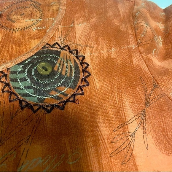 Ruby Rd. Auburn  Embroidered Print Women’s Top Size S Great Condition - Picture 5 of 7